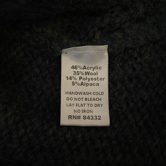 SISTERS Ombre Stripe Chunky Knit Cowl Neck Pullover Sweater 2X - Picture 4 of 7